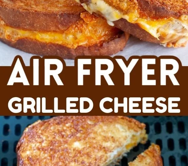 Easy air fryer grilled cheese sandwich with crispy bread and melted cheese