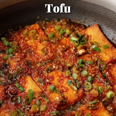Delicious Korean braised tofu served with vegetables
