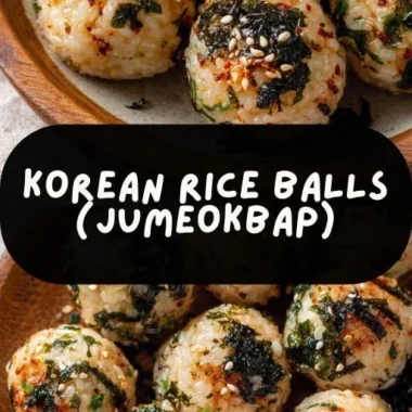 Korean rice balls (jumeokbap) served with a variety of fillings and garnishes.