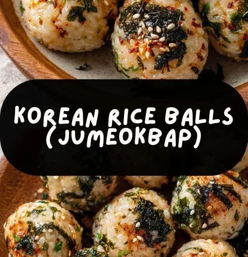 Korean rice balls (jumeokbap) served with a variety of fillings and garnishes.