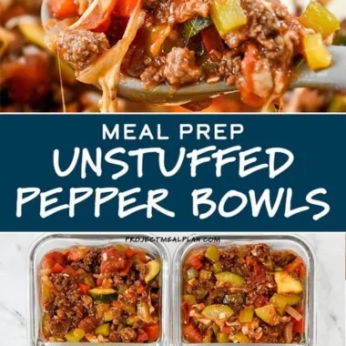 Delicious meal prep unstuffed pepper bowls ready for healthy eating.