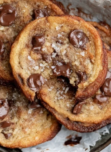Deliciously baked Banana Chocolate Chip Cookies on a plate