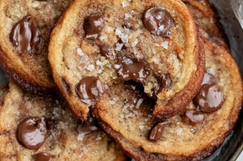 Deliciously baked Banana Chocolate Chip Cookies on a plate