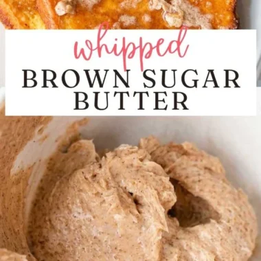 Delicious homemade brown sugar butter spread on warm toast
