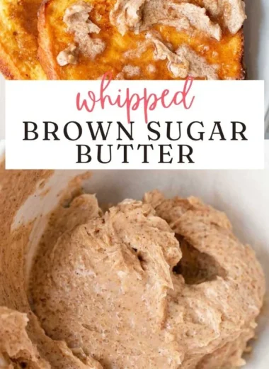 Delicious homemade brown sugar butter spread on warm toast