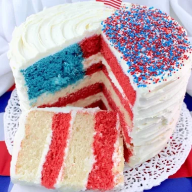 Colorful flag cake decorated for a festive celebration