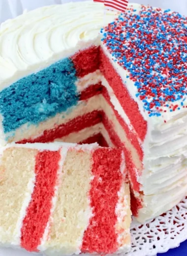 Colorful flag cake decorated for a festive celebration