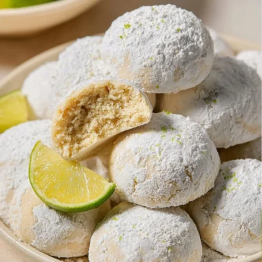 Delicious Key Lime Cookies with vibrant green lime zest and sugar glaze.