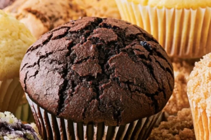Delicious fluffy muffins baked from a master muffin recipe