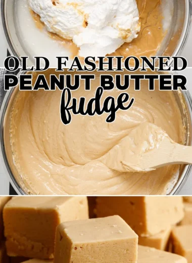Delicious homemade peanut butter fudge cut into squares on a plate