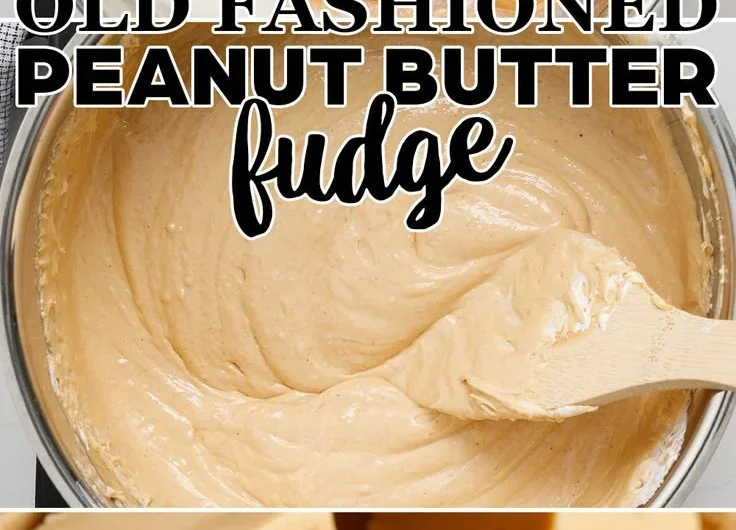 Delicious homemade peanut butter fudge cut into squares on a plate