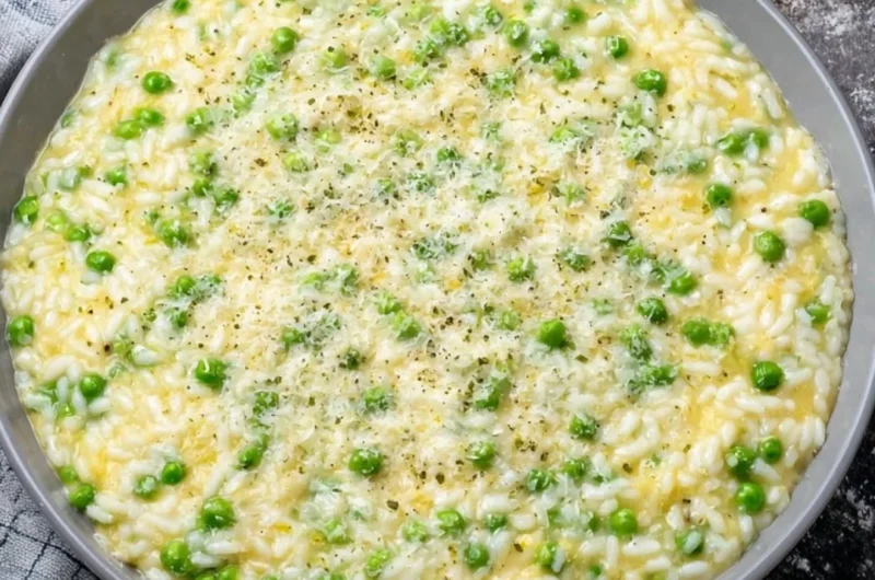 A vibrant serving of Rice and Peas, showcasing its rich flavors and colors.