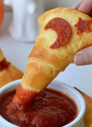 Delicious Crescent Roll Witch Hats recipe for Halloween treats