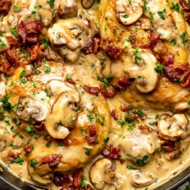 Delicious Easy Chicken Riesling dish ready to be served
