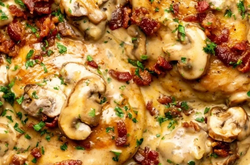 Delicious Easy Chicken Riesling dish ready to be served