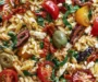 Greek Orzo with Tomatoes, Olives, Basil, and Feta
