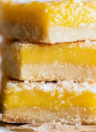 Delicious super easy lemon bars with a zesty lemon filling and crumbly crust