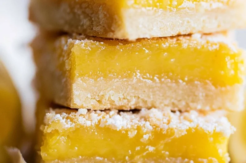 Delicious super easy lemon bars with a zesty lemon filling and crumbly crust