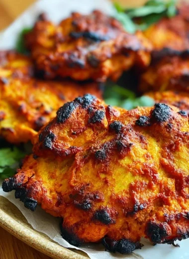 Delicious tandoori chicken marinated in spices and grilled to perfection