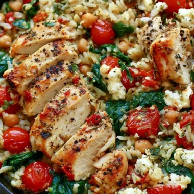 Cozy Chicken and Lemon Rice dish garnished with herbs and lemon slices