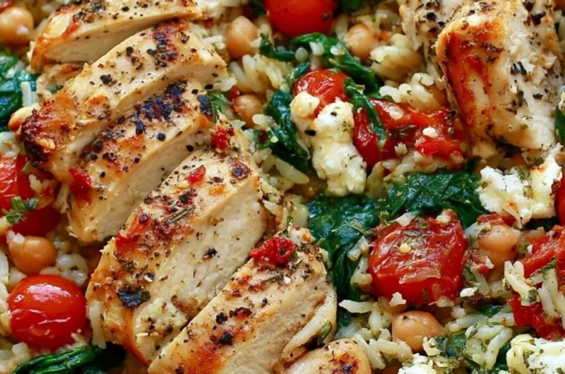 Cozy Chicken and Lemon Rice dish garnished with herbs and lemon slices